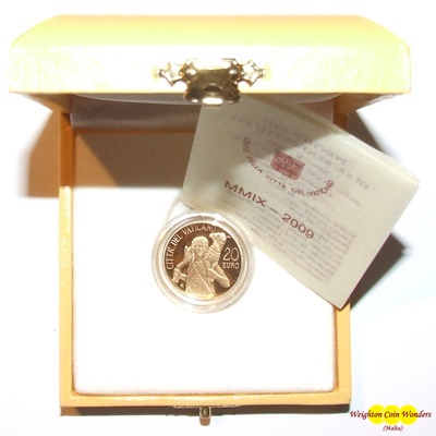 2009 Gold Proof €20 - Masterpieces of Sculpture - Good Shepherd